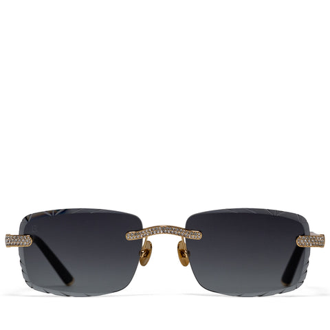James Oro Iced Signature Gem Cut - Black Tint/Gold