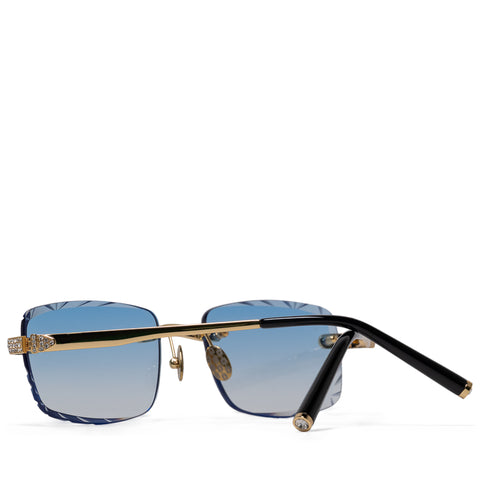 James Oro Iced Signature Gem Cut - Blue Tint/Gold