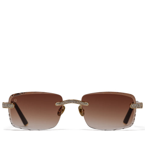 James Oro Iced Signature Gem Cut - Brown Tint/Gold