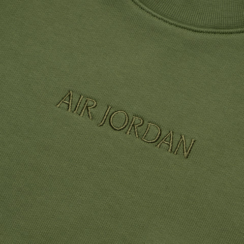 Air Jordan Wordmark Crewneck Sweater - Light Olive