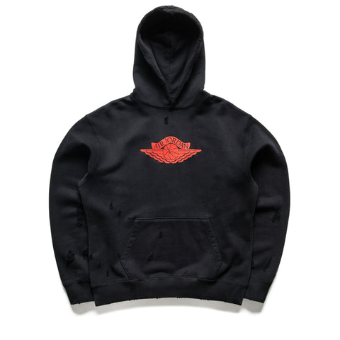 Jordan Rare Air Fleece Pullover Hoodie - Black/Chile Red