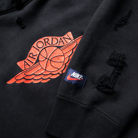 Jordan Rare Air Fleece Pullover Hoodie - Black/Chile Red