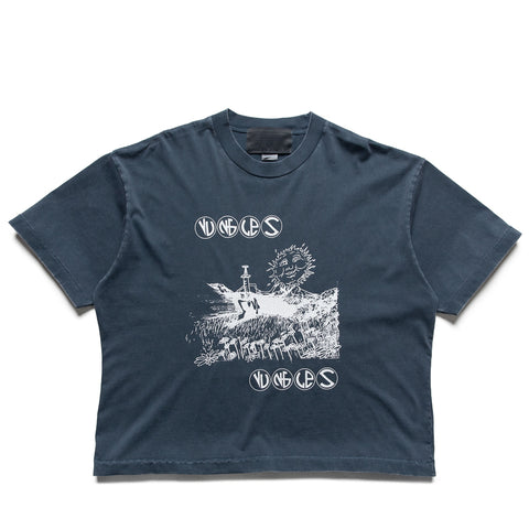 Jungles Field Of Daisies Vintage Tee - Vintage Blue