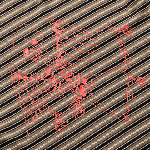 Jungles Skeleton Stripe L/S Tee - Brown Stripe