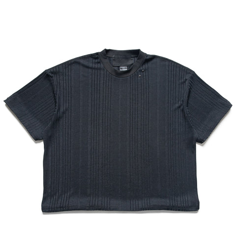 Jungles Stripe Knit S/S Tee - Charcoal