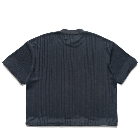 Jungles Stripe Knit S/S Tee - Charcoal