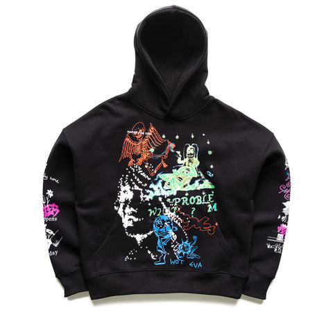 Jungles Test Print Hoodie - Black