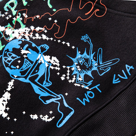 Jungles Test Print Hoodie - Black