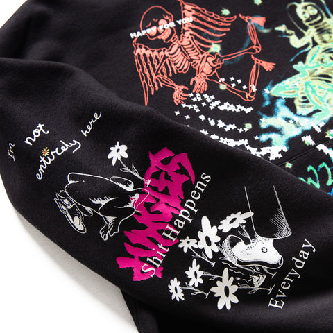 Jungles Test Print Hoodie - Black