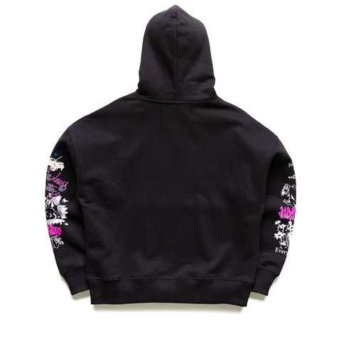 Jungles Test Print Hoodie - Black