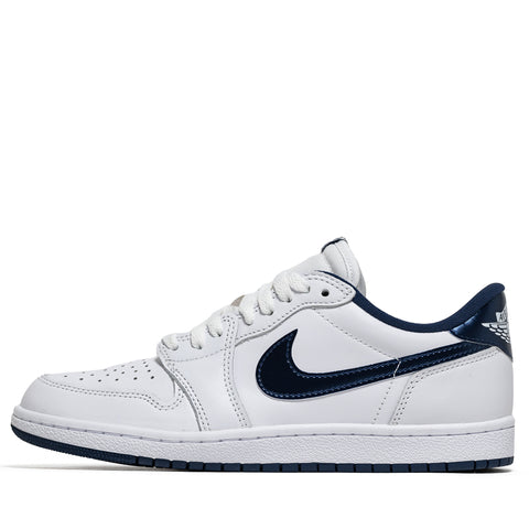 Air Jordan 1 Low '85 'Metallic Blue' - White/Navy