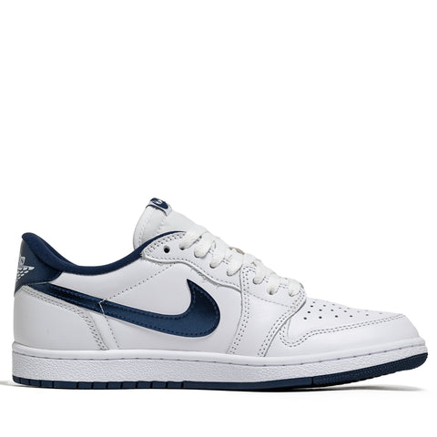 Air Jordan 1 Low '85 'Metallic Blue' - White/Navy