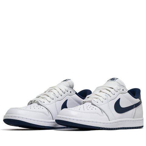 Air Jordan 1 Low '85 'Metallic Blue' - White/Navy