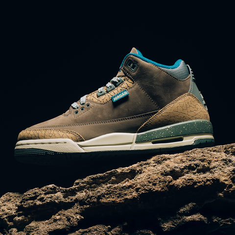 Air Jordan 3 Retro (GS) - Olive Grey/Green Abyss