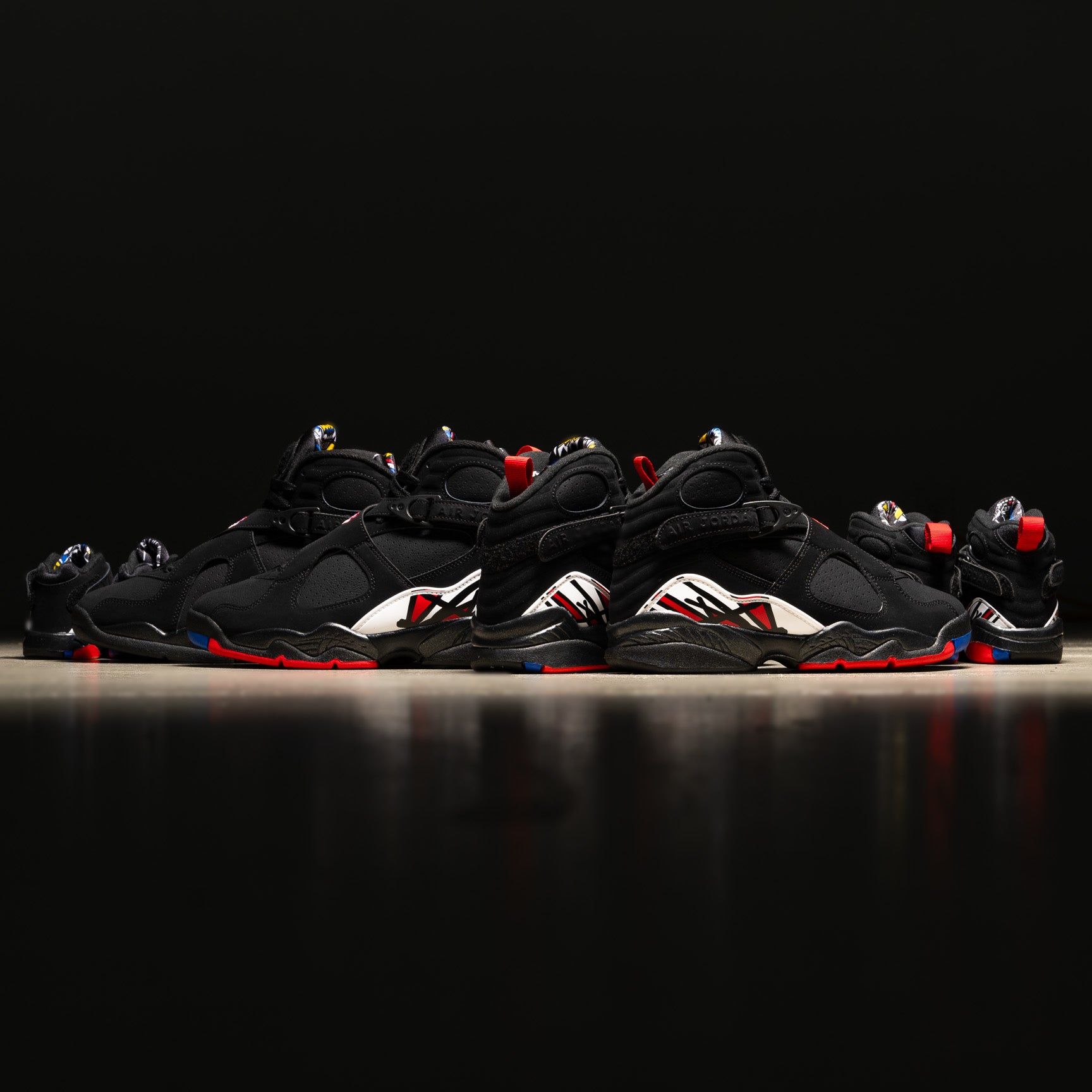 Black and 2024 red jordan 8