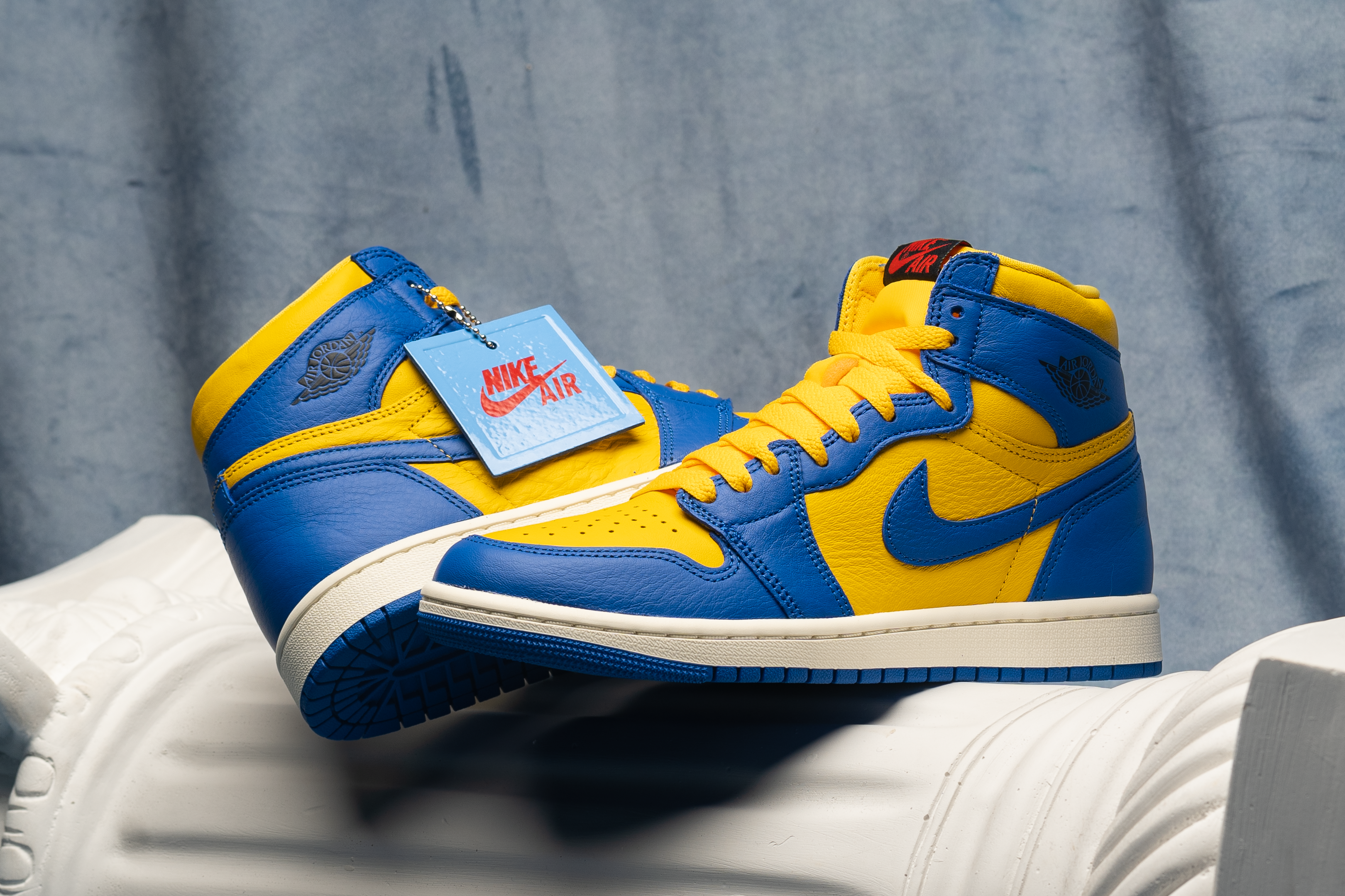 air jordans blue and yellow