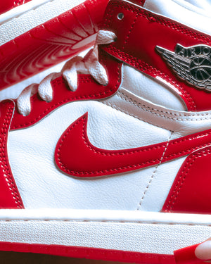 Women's Air Jordan 1 Retro High OG 'Nails & Grails' - University Red/Metallic Silver