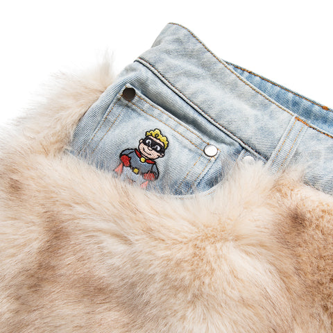 KidSuper Fur Shorts - Cream