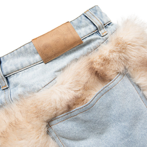KidSuper Fur Shorts - Cream