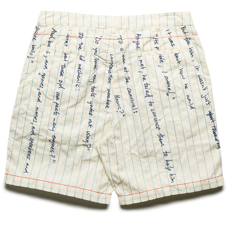 KidSuper Paper Handwriting Pleated Shorts - White – Sneaker Politics