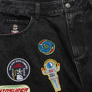 KidSuper Patches Denim Short - Black