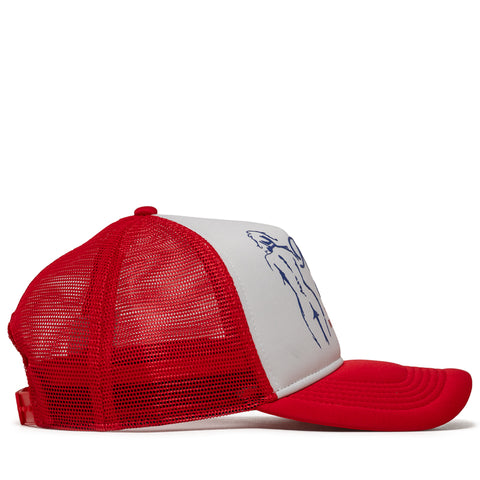 KidSuper Puff Print Trucker Hat - Red