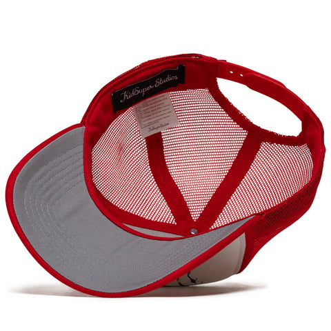 KidSuper Puff Print Trucker Hat - Red