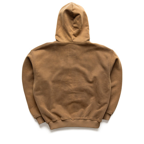 KidSuper Patchwork Face Heavyweight Zip Up Hoodie - Dark Brown
