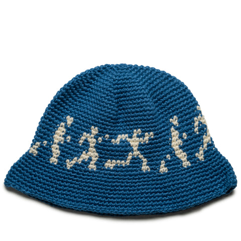 KidSuper Running Guys Crochet Hat - Blue