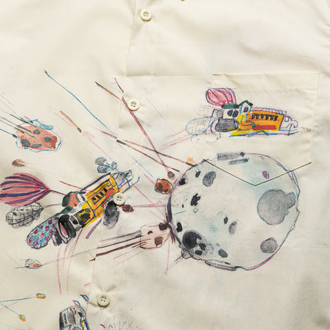 KidSuper Slingshot Button Up - White