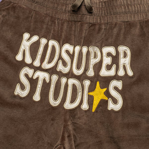 KidSuper Velour Stars Pants - Brown