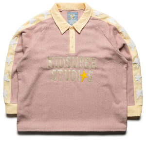 KidSuper Terrycloth Stars Rugby - Pastel Pink