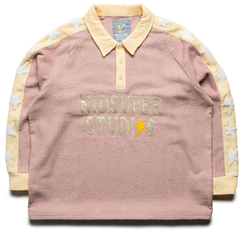 KidSuper Terrycloth Stars Rugby - Pastel Pink