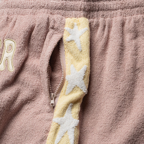 KidSuper Terrycloth Stars Shorts- Pastel Pink