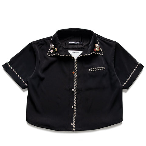 Kody Phillips Embellished Lasso Shirt- Black