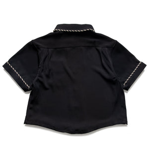 Kody Phillips Embellished Lasso Shirt- Black