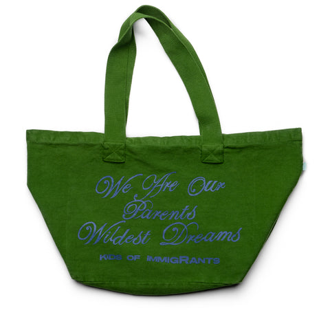 Kids of Immigrants Wildest Dreams Tote - Green