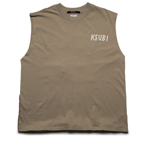 Ksubi Cut Off Ekcess Tank - Synth Green