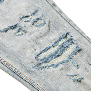 Ksubi Van Winkle Paint Denim Pant - Summer Blue