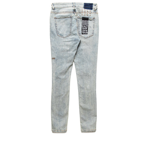 Ksubi Van Winkle Paint Denim Pant - Summer Blue