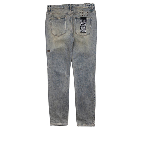 Ksubi Chitch Stature Blue Trashed Idols Denim - Blue