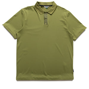 Malbon Golf Block Placket Polo - Military Green