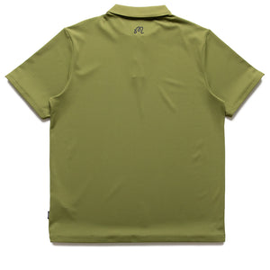 Malbon Golf Block Placket Polo - Military Green