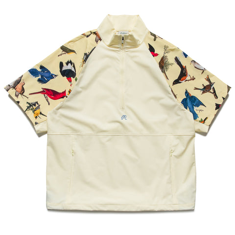Malbon Golf Blue Jay Windshirt - Soft Yellow/Bird Print