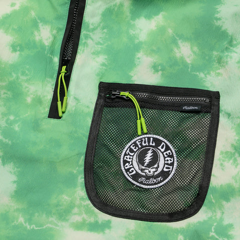 Malbon Golf x Grateful Dead Cascade Windshirt - Green Tie Dye