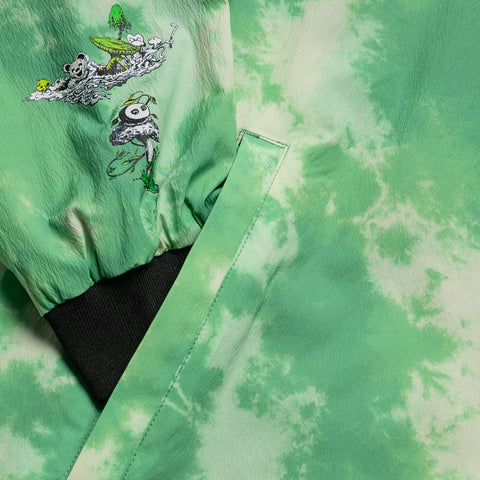 Malbon Golf x Grateful Dead Cascade Windshirt - Green Tie Dye