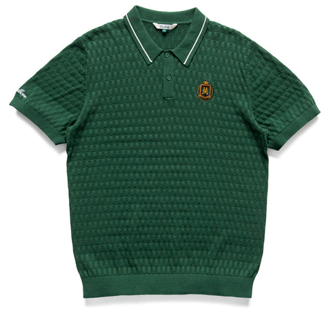 Malbon Golf Crest Knit Polo - Myrtle