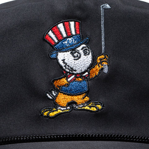 Malbon Golf Eagle Buckets Nylon Rope Hat - Black