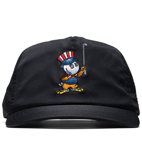 Malbon Golf Eagle Buckets Nylon Rope Hat - Black