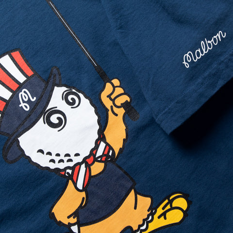 Malbon Golf Eagle Buckets Pocket Tee - Navy